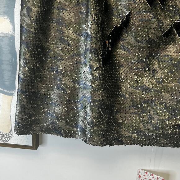 Free People FP One Sequin Camo Mini Skirt NWT SZ 12 - Picture 7 of 13